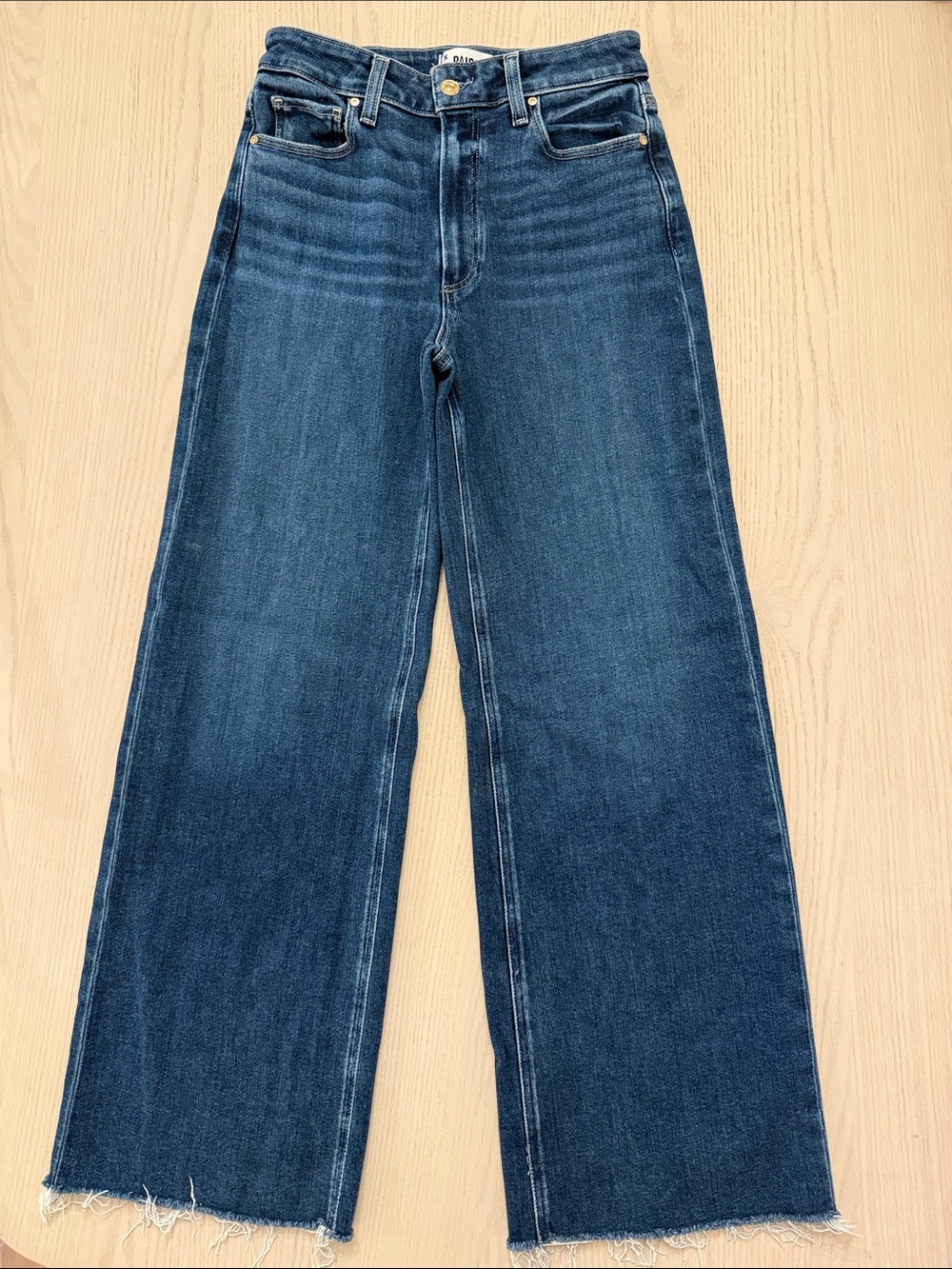 PAIGE Wide-Leg Jeans in Deep Indigo Wash
